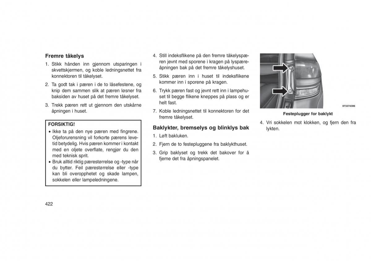 Jeep Grand Cherokee WK2 WH2 bruksanvisningen / page 426