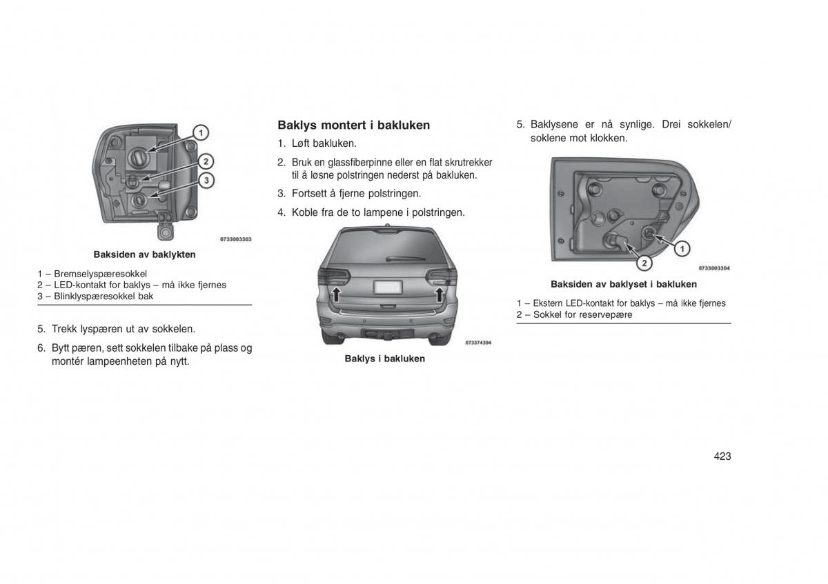 Jeep Grand Cherokee WK2 WH2 bruksanvisningen / page 427