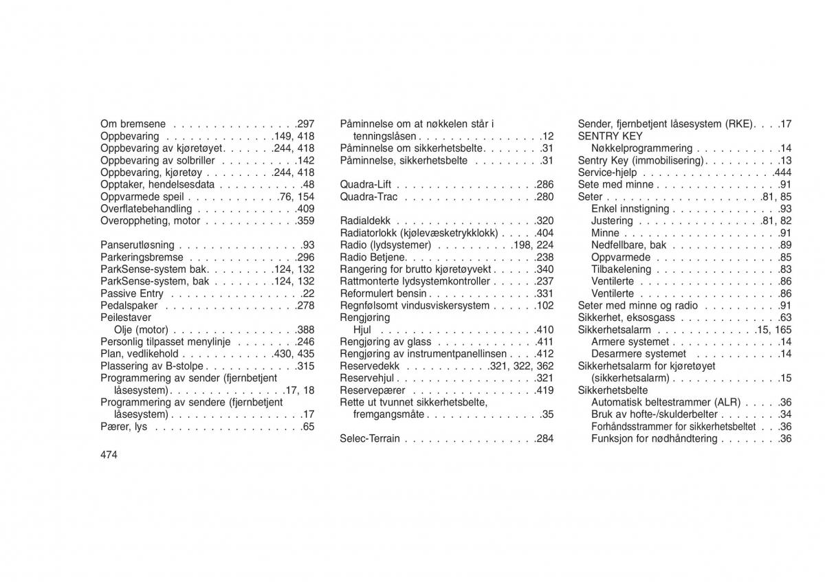 Jeep Grand Cherokee WK2 WH2 bruksanvisningen / page 478