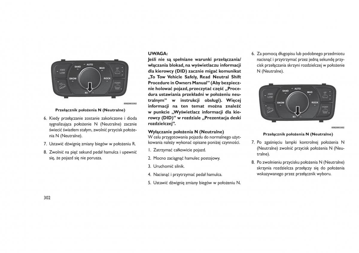 Jeep Grand Cherokee WK2 WH2 instrukcja obslugi / page 306