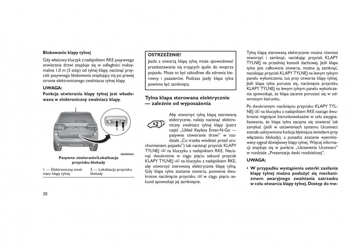 Jeep Grand Cherokee WK2 WH2 instrukcja obslugi / page 34