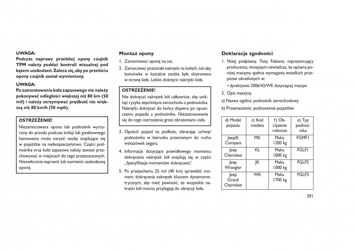 Jeep Grand Cherokee WK2 WH2 instrukcja obslugi / page 395