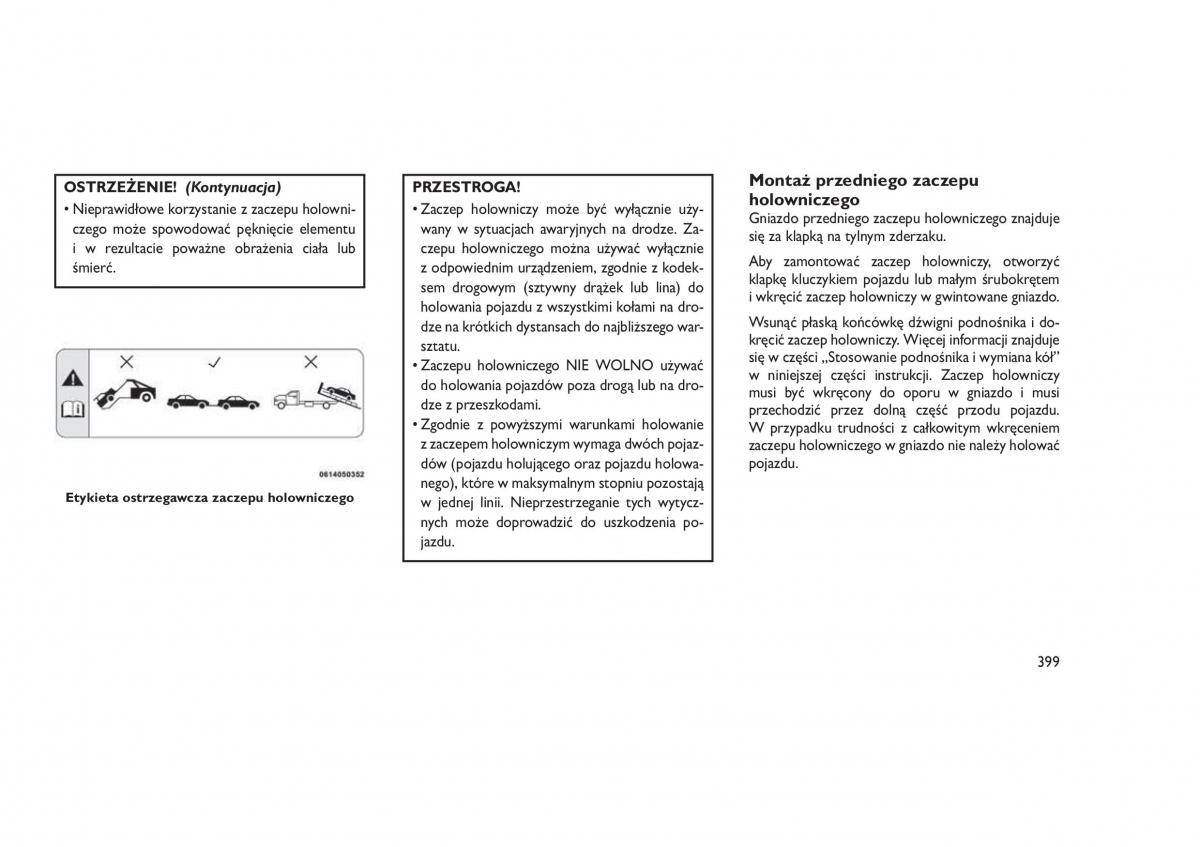 Jeep Grand Cherokee WK2 WH2 instrukcja obslugi / page 403