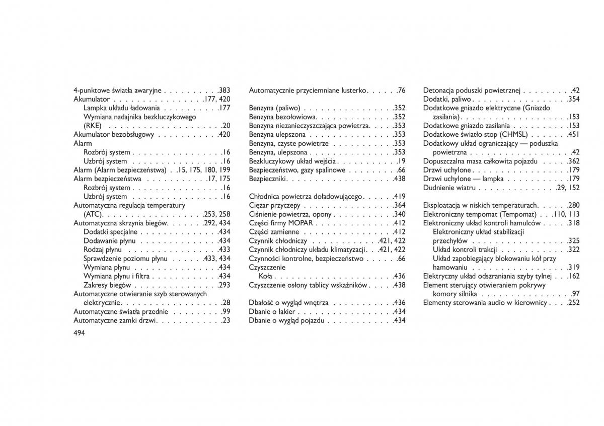 Jeep Grand Cherokee WK2 WH2 instrukcja obslugi / page 498