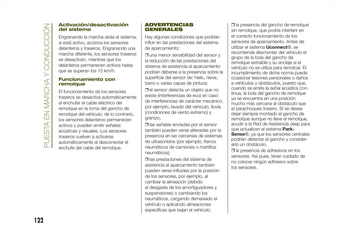 Jeep Renegade manual del propietario / page 124