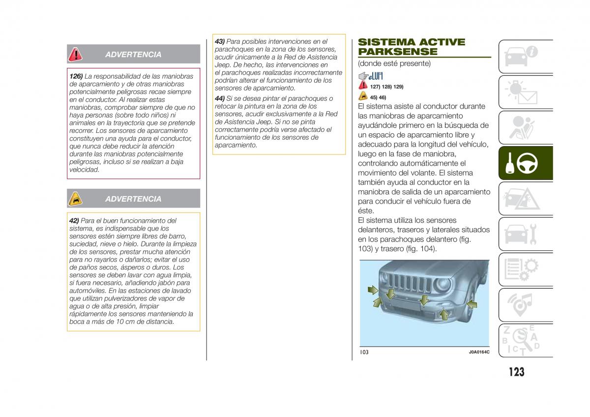 Jeep Renegade manual del propietario / page 125