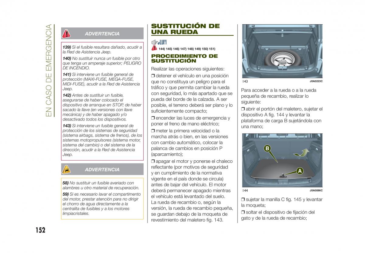 Jeep Renegade manual del propietario / page 154