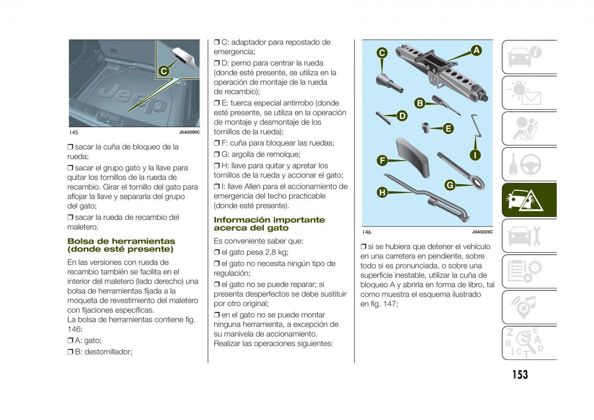 Jeep Renegade manual del propietario / page 155