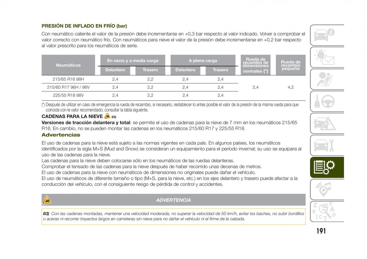 Jeep Renegade manual del propietario / page 193