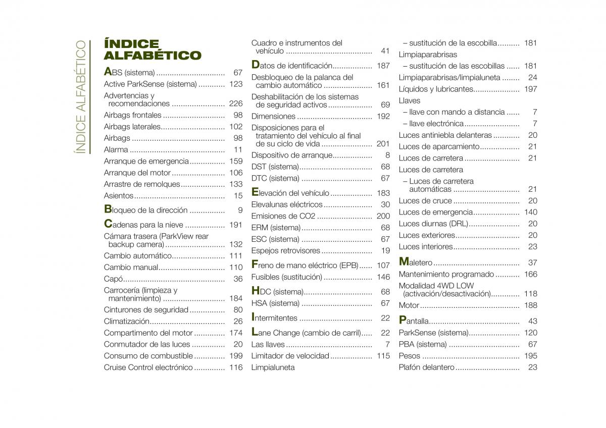 Jeep Renegade manual del propietario / page 232