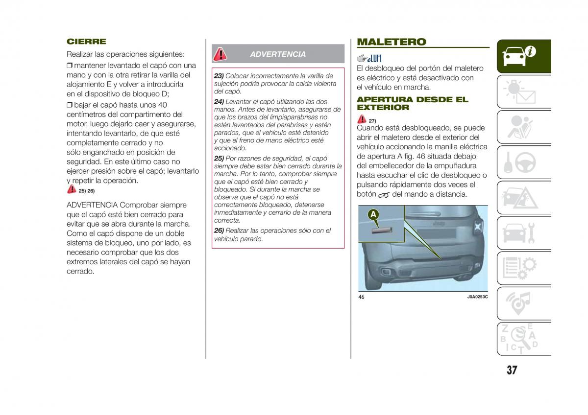 Jeep Renegade manual del propietario / page 39