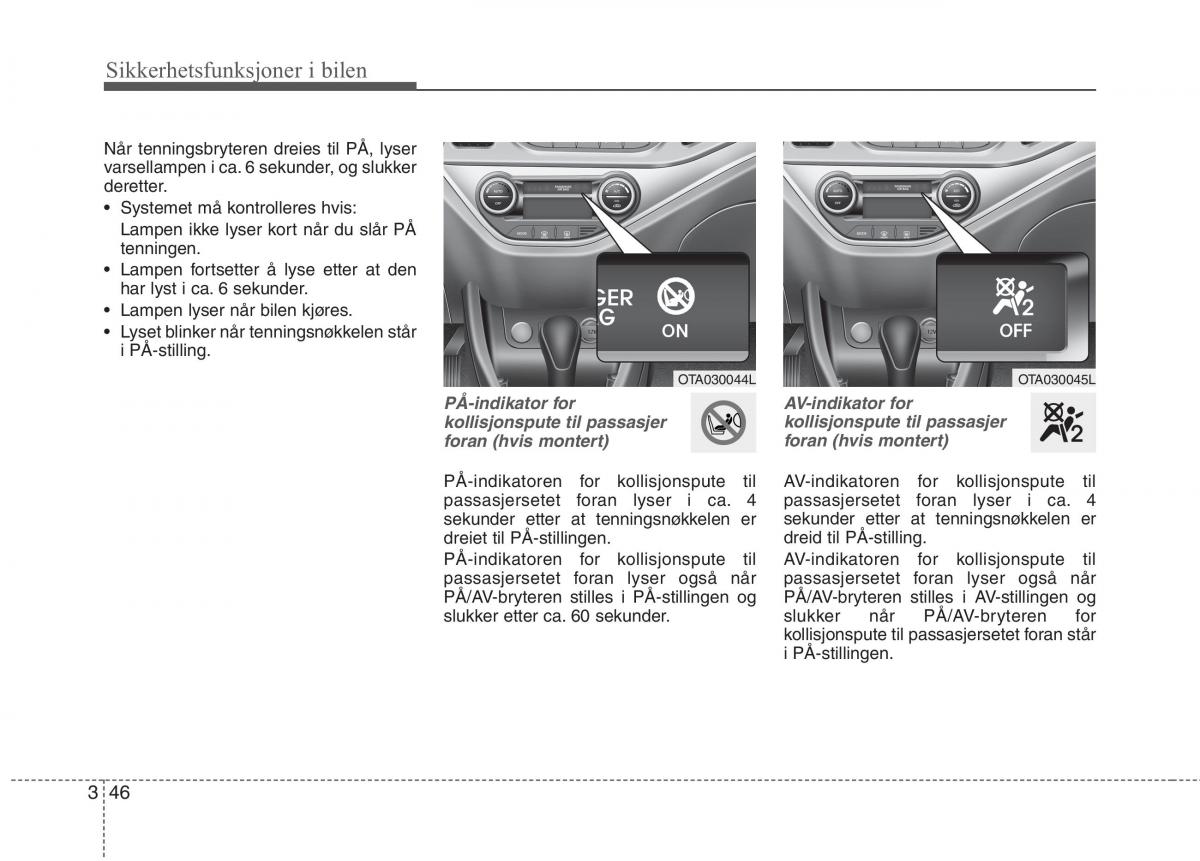 KIA Picanto II 2 bruksanvisningen / page 59