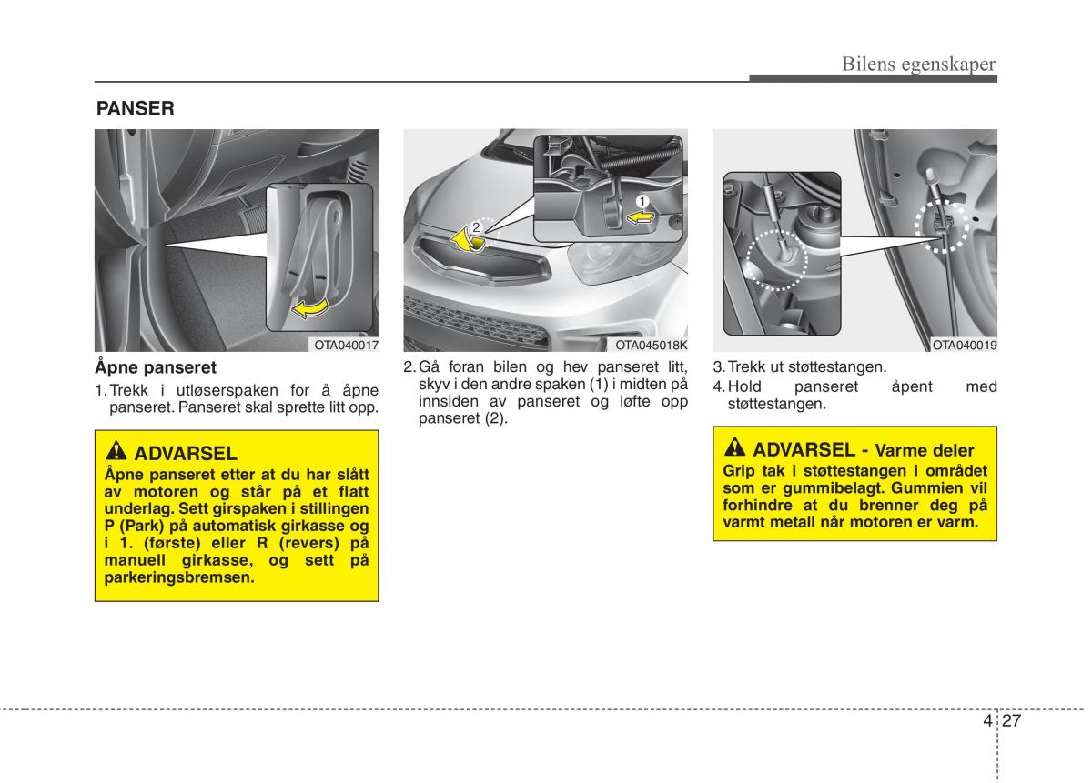 KIA Picanto II 2 bruksanvisningen / page 106