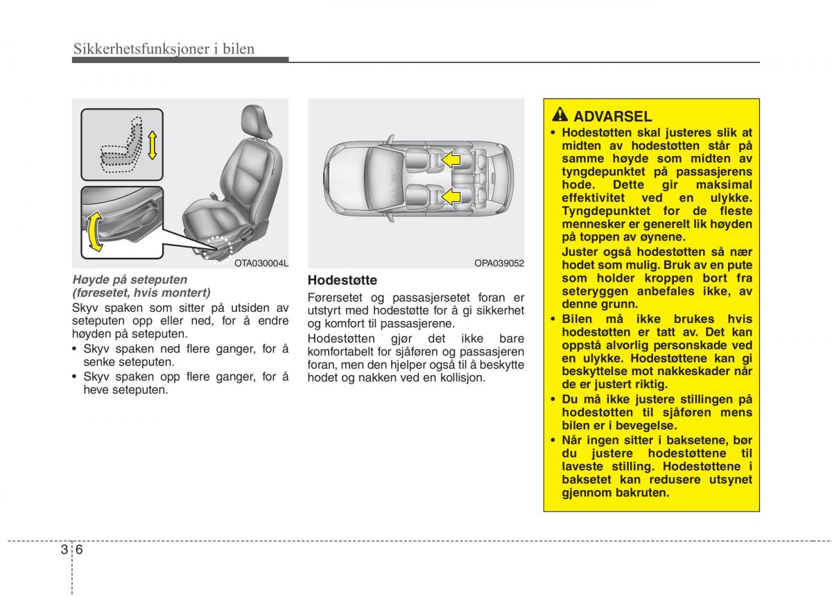 KIA Picanto II 2 bruksanvisningen / page 19