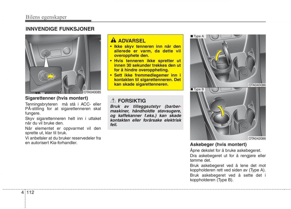 KIA Picanto II 2 bruksanvisningen / page 191