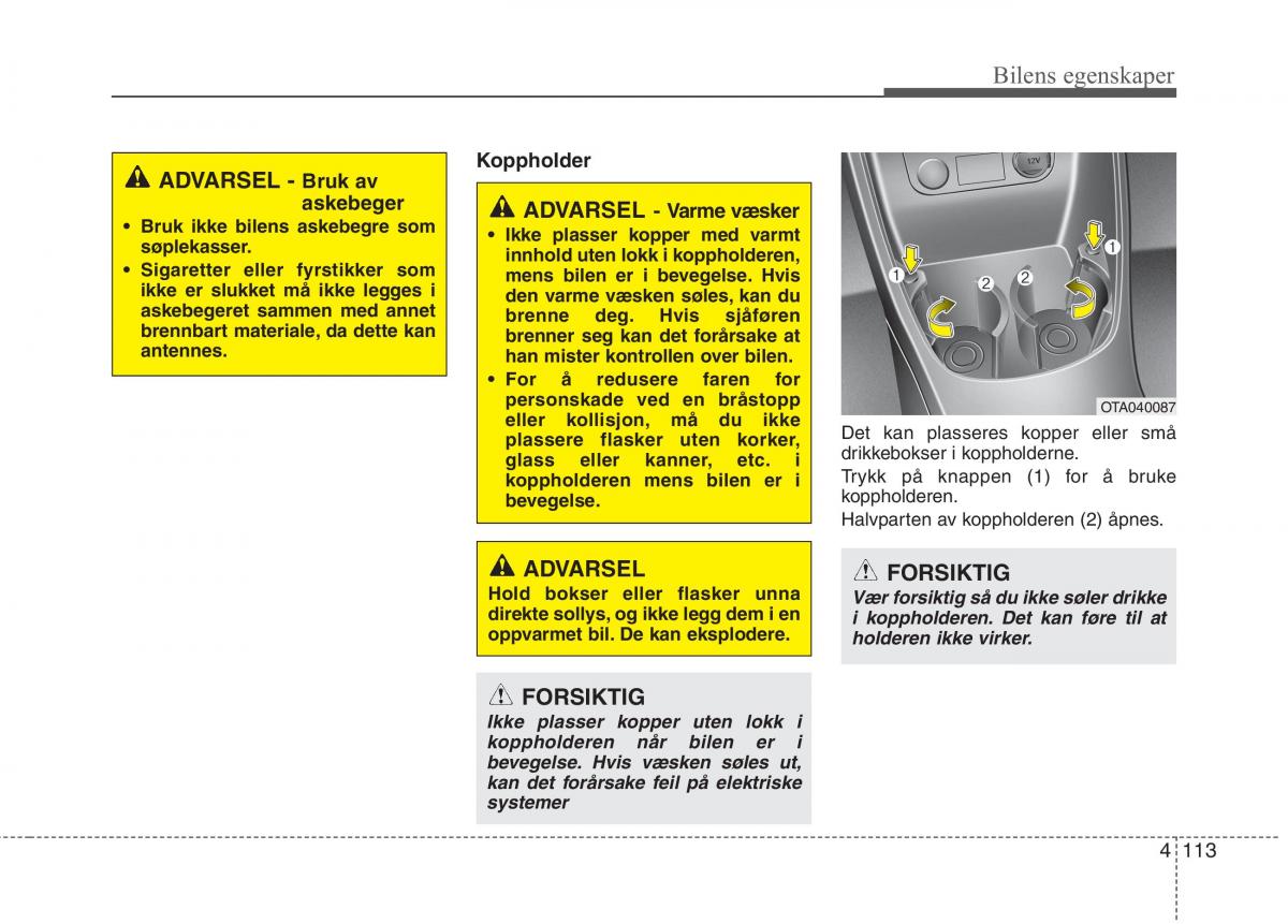 KIA Picanto II 2 bruksanvisningen / page 192