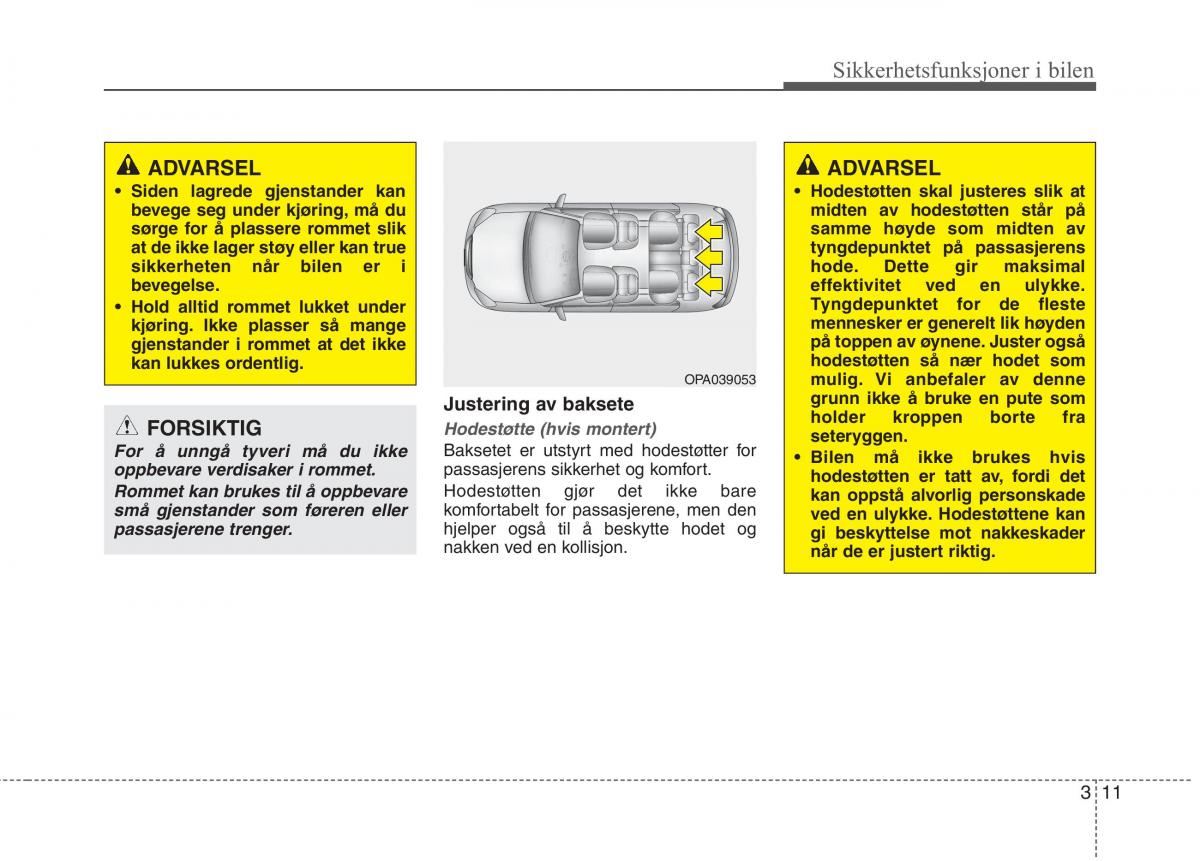 KIA Picanto II 2 bruksanvisningen / page 24