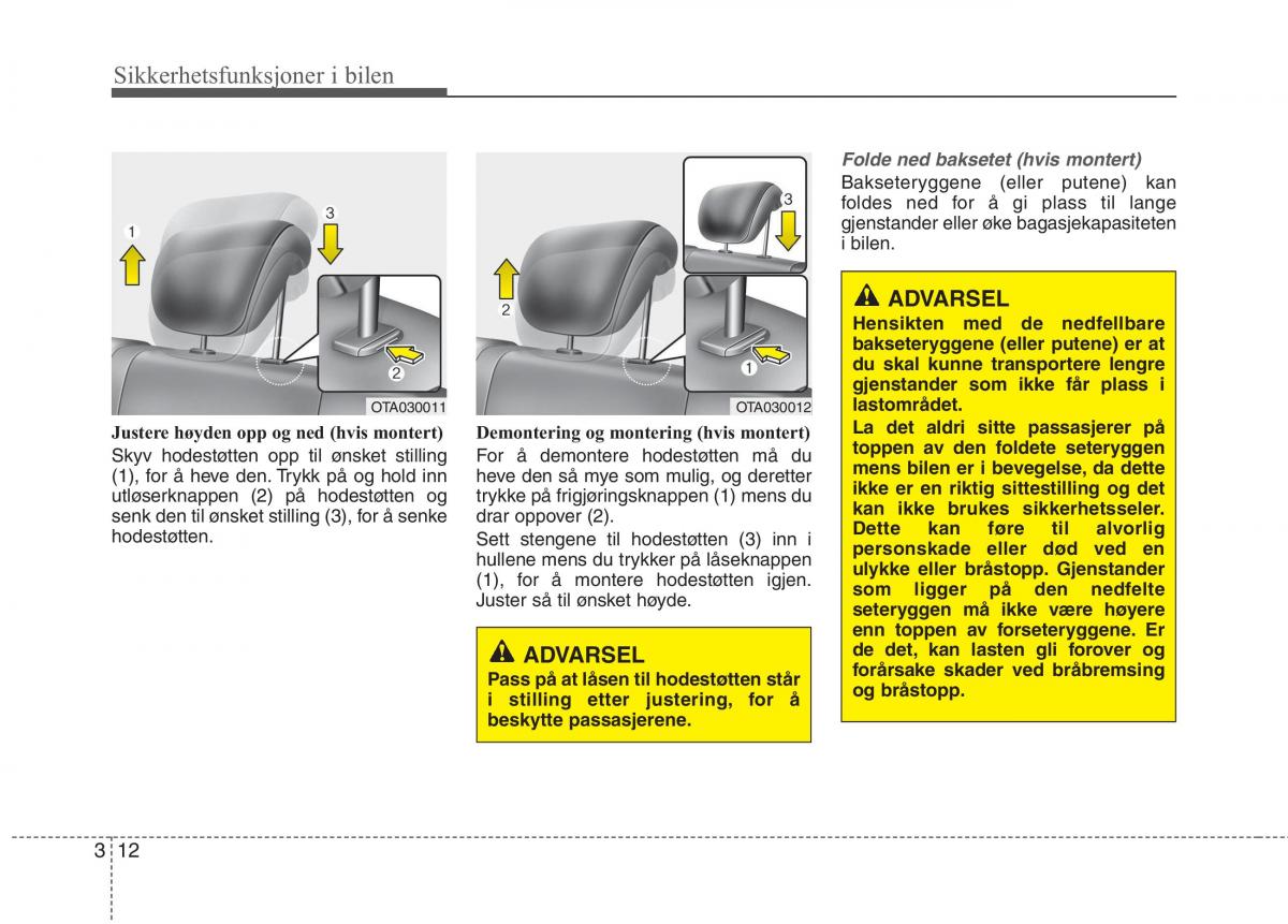 KIA Picanto II 2 bruksanvisningen / page 25