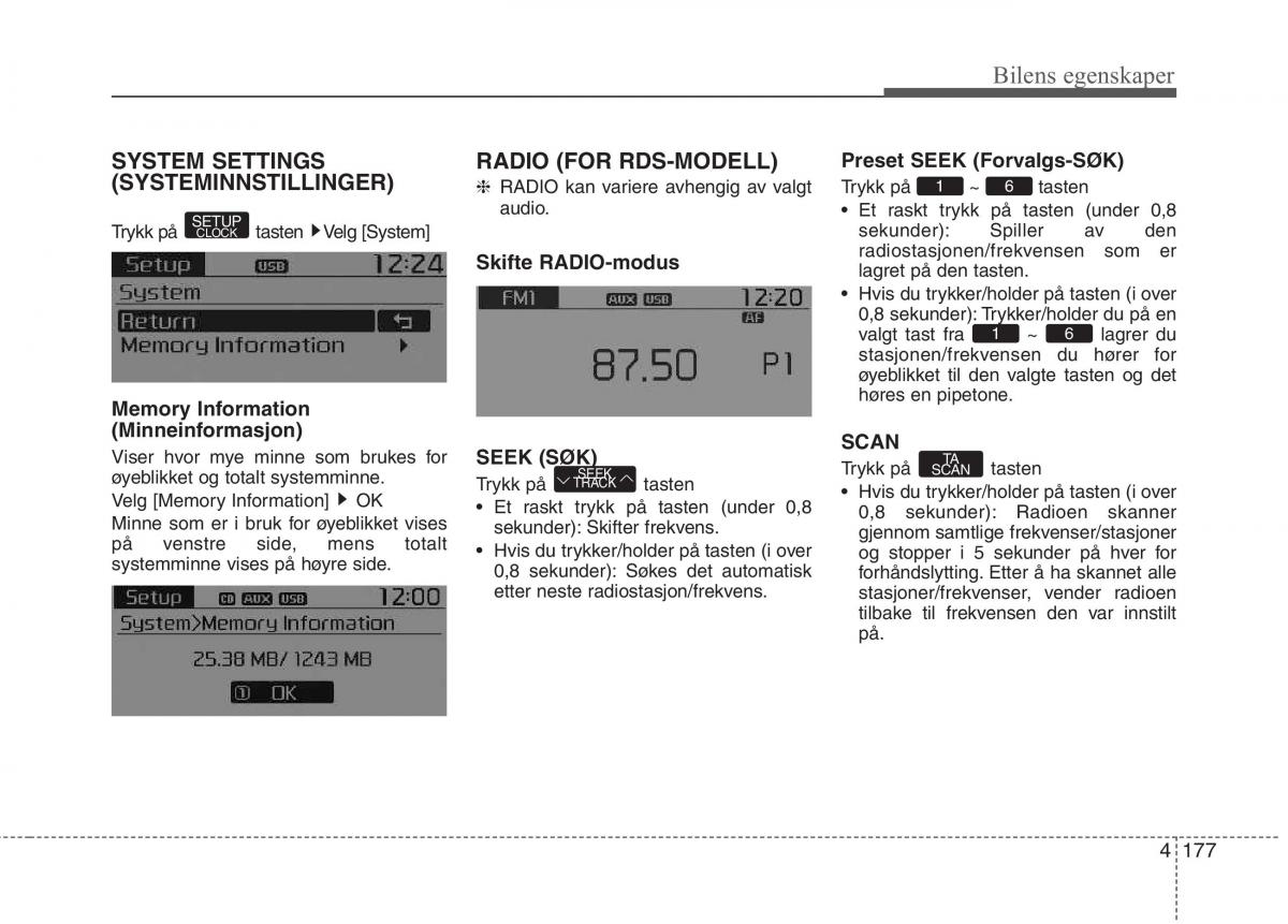 KIA Picanto II 2 bruksanvisningen / page 256