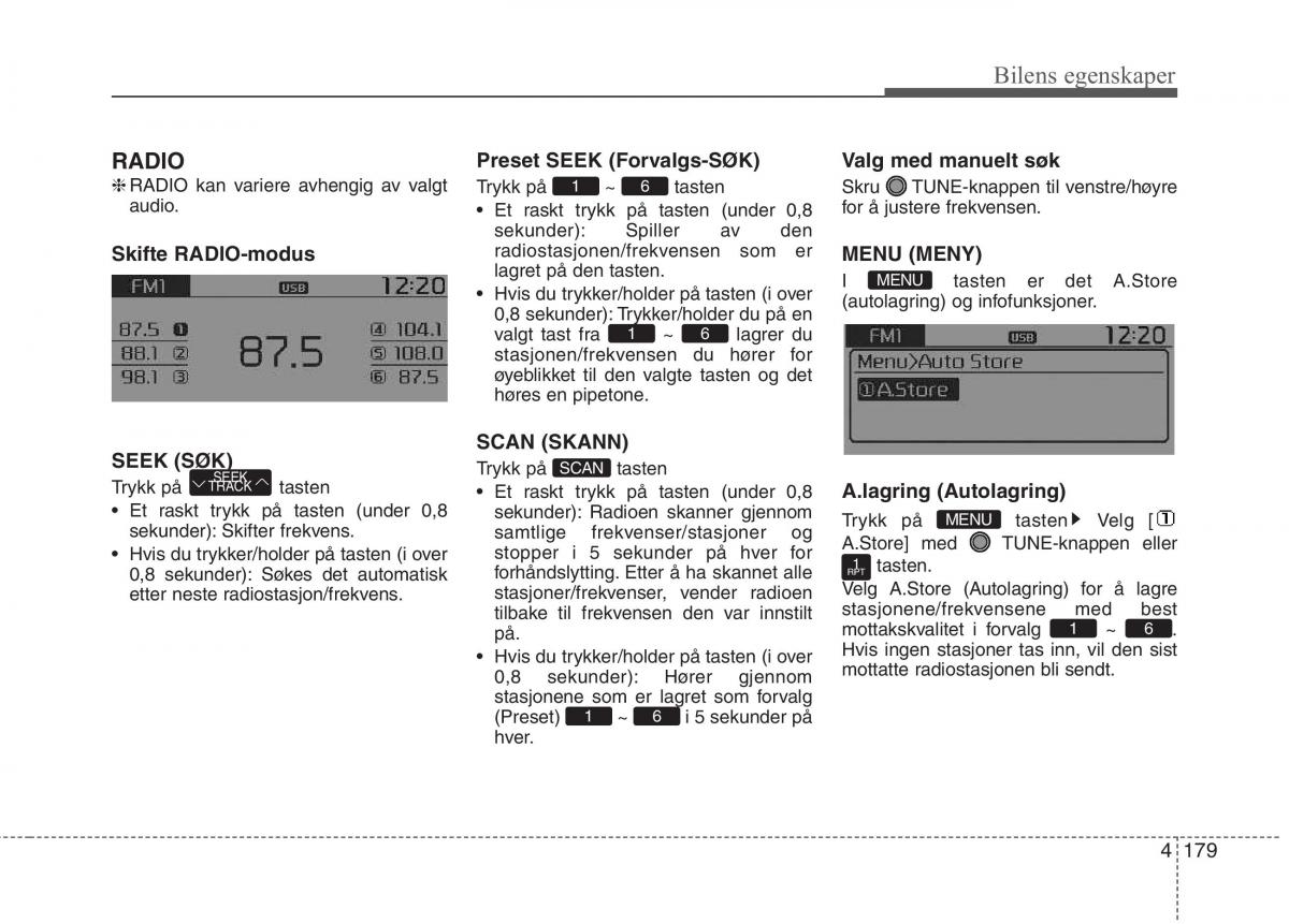 KIA Picanto II 2 bruksanvisningen / page 258