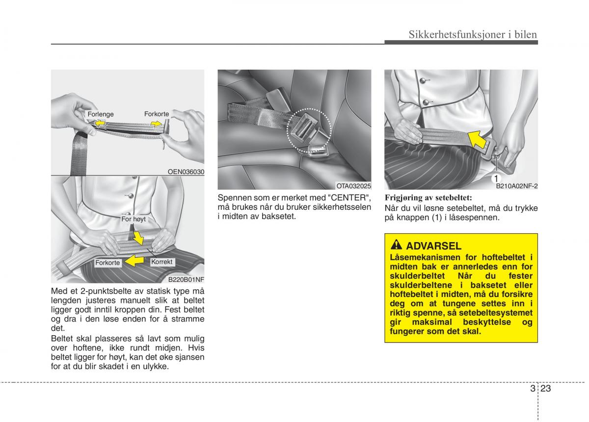 KIA Picanto II 2 bruksanvisningen / page 36