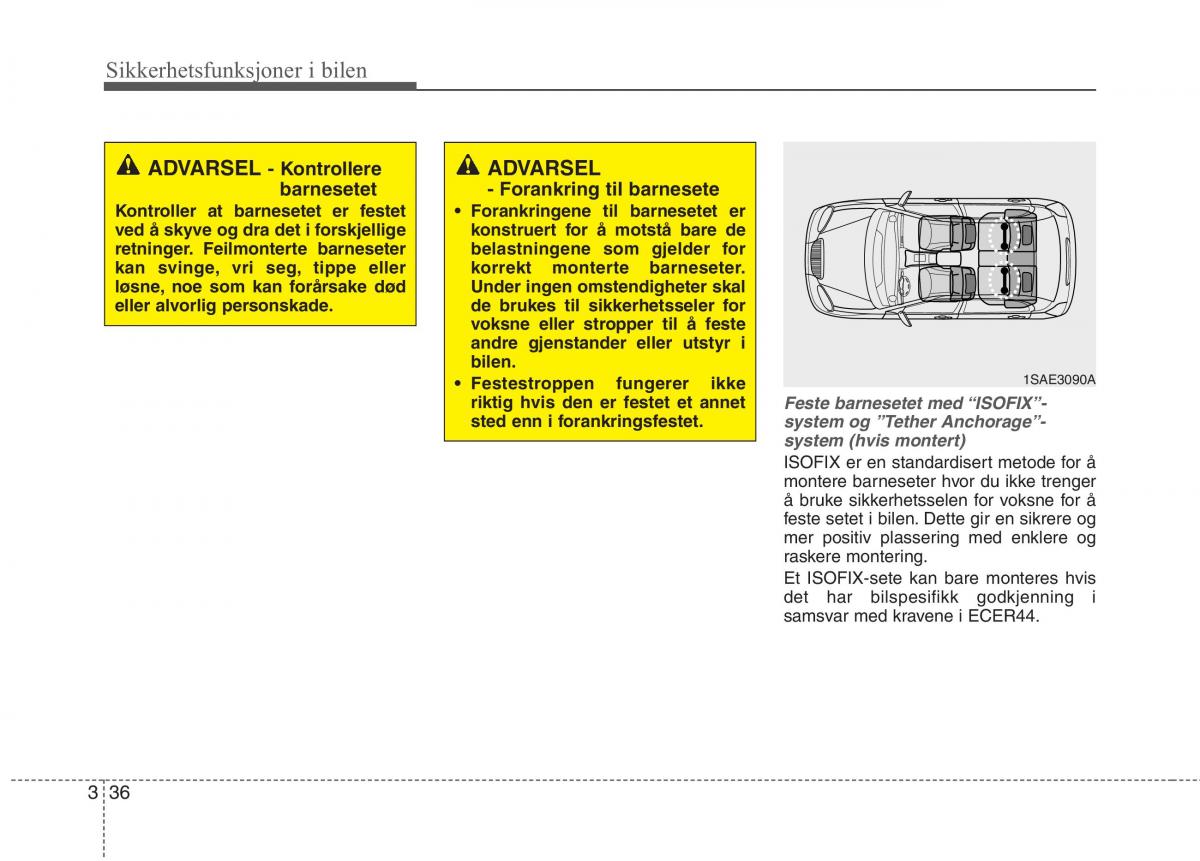 KIA Picanto II 2 bruksanvisningen / page 49