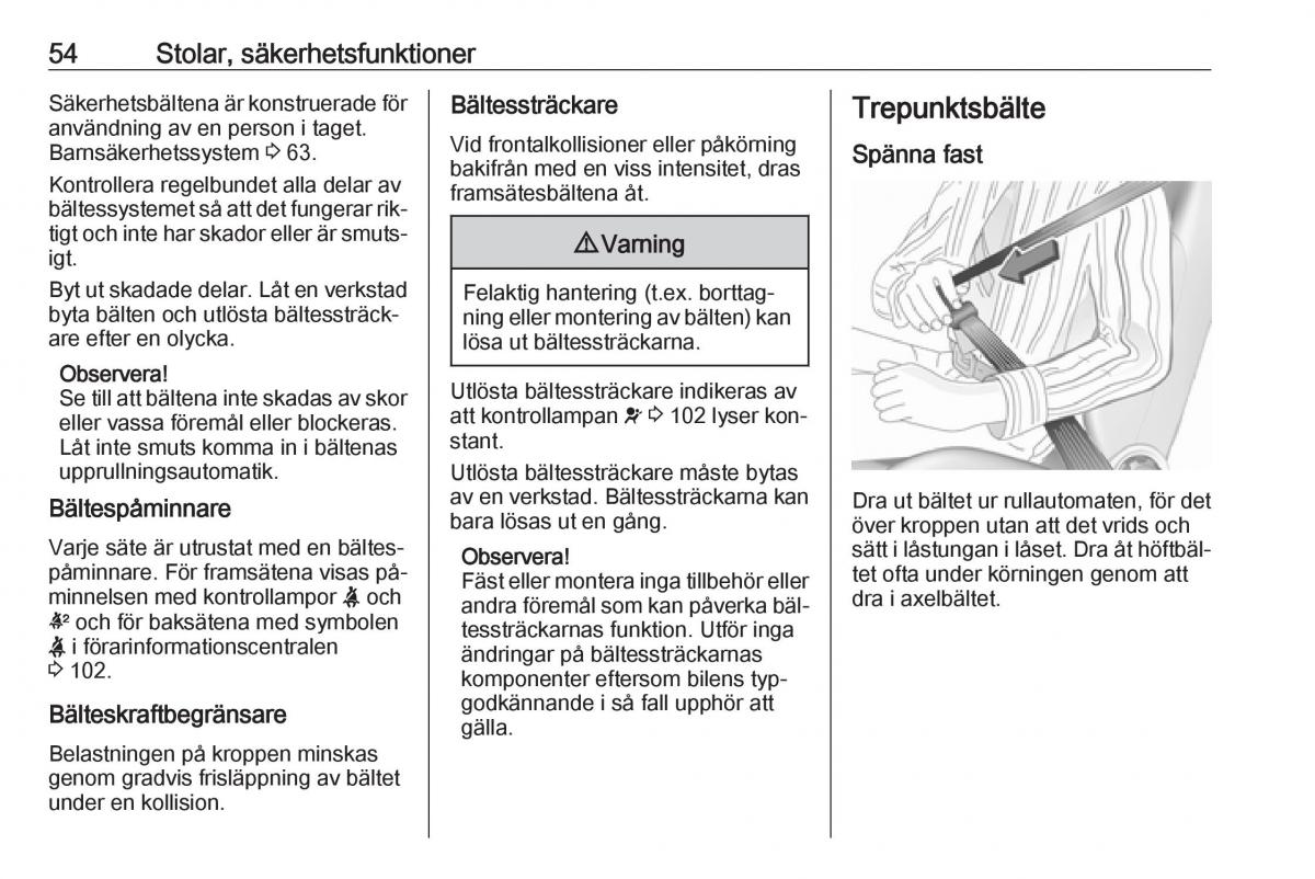 Opel Insignia A instruktionsbok / page 56