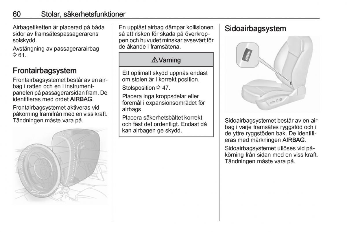 Opel Insignia A instruktionsbok / page 62