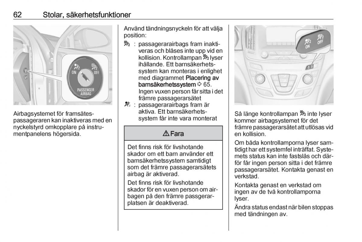 Opel Insignia A instruktionsbok / page 64