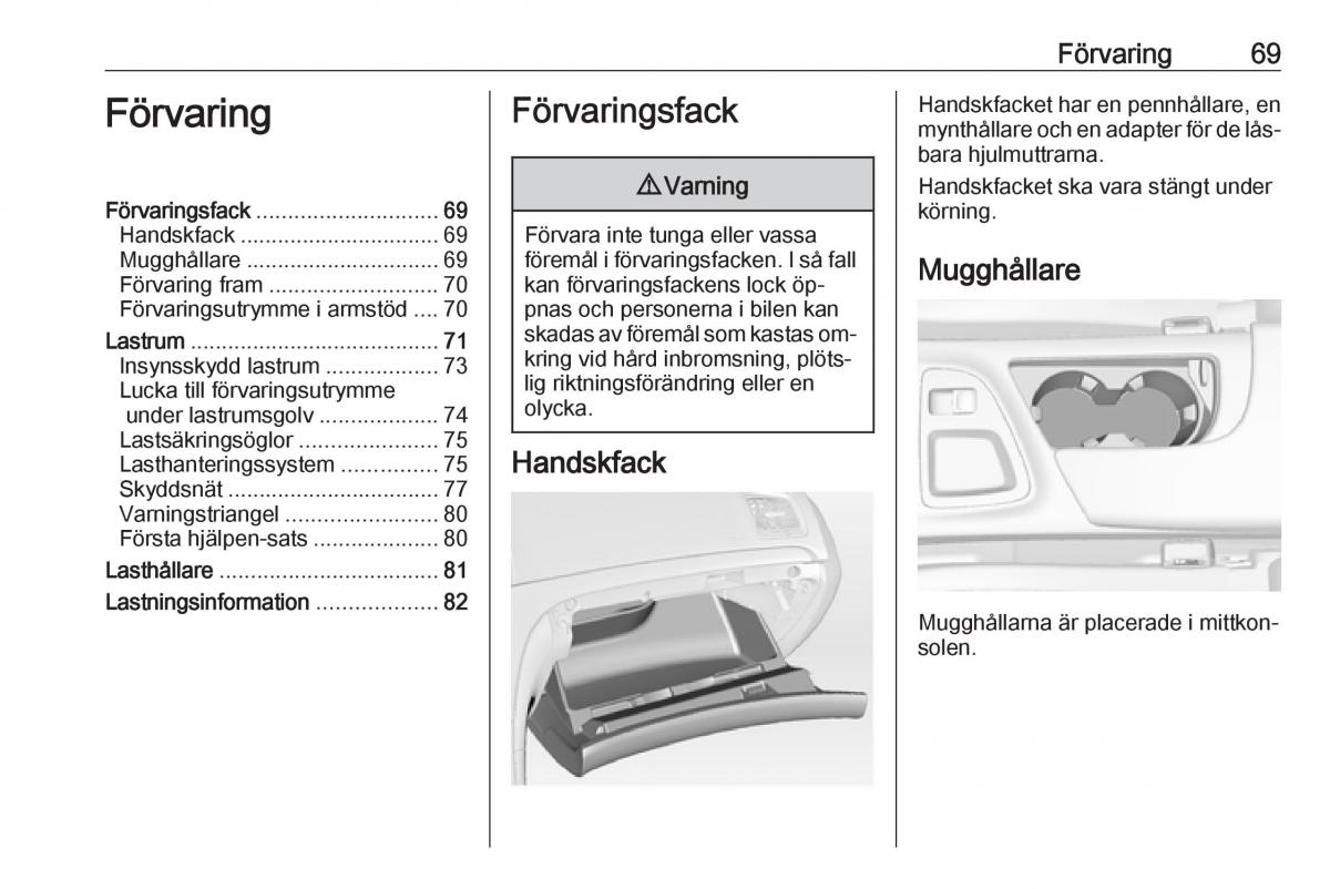 Opel Insignia A instruktionsbok / page 71