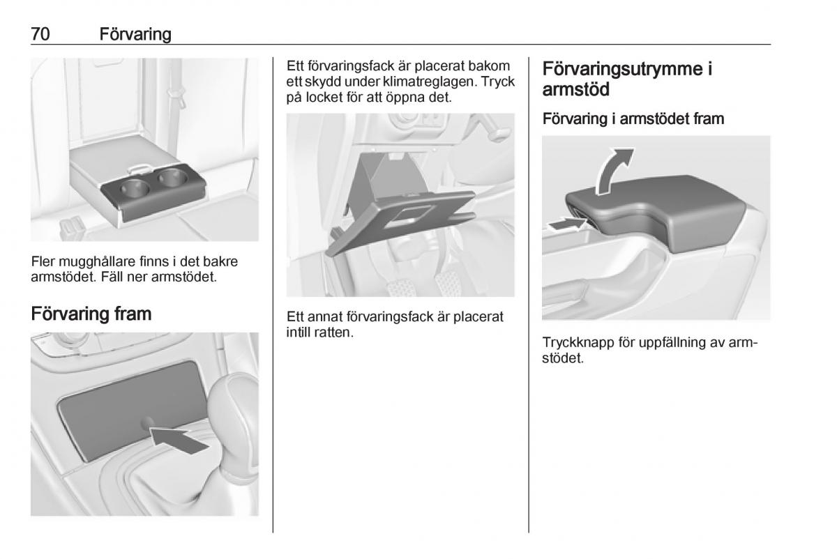 Opel Insignia A instruktionsbok / page 72