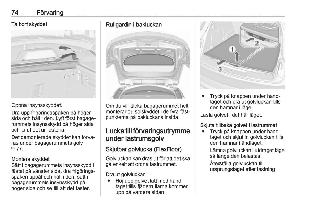 Opel Insignia A instruktionsbok / page 76