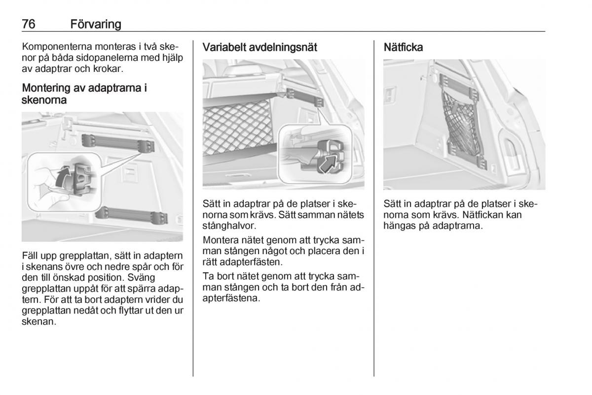 Opel Insignia A instruktionsbok / page 78