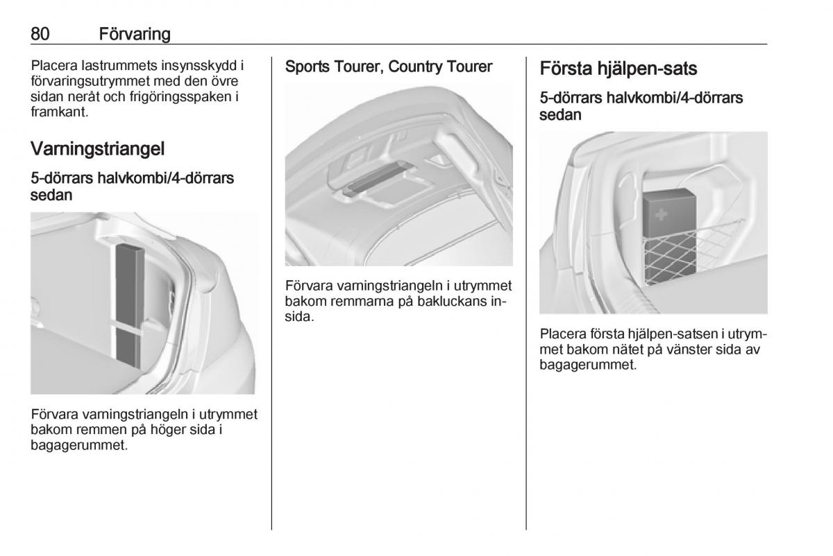 Opel Insignia A instruktionsbok / page 82