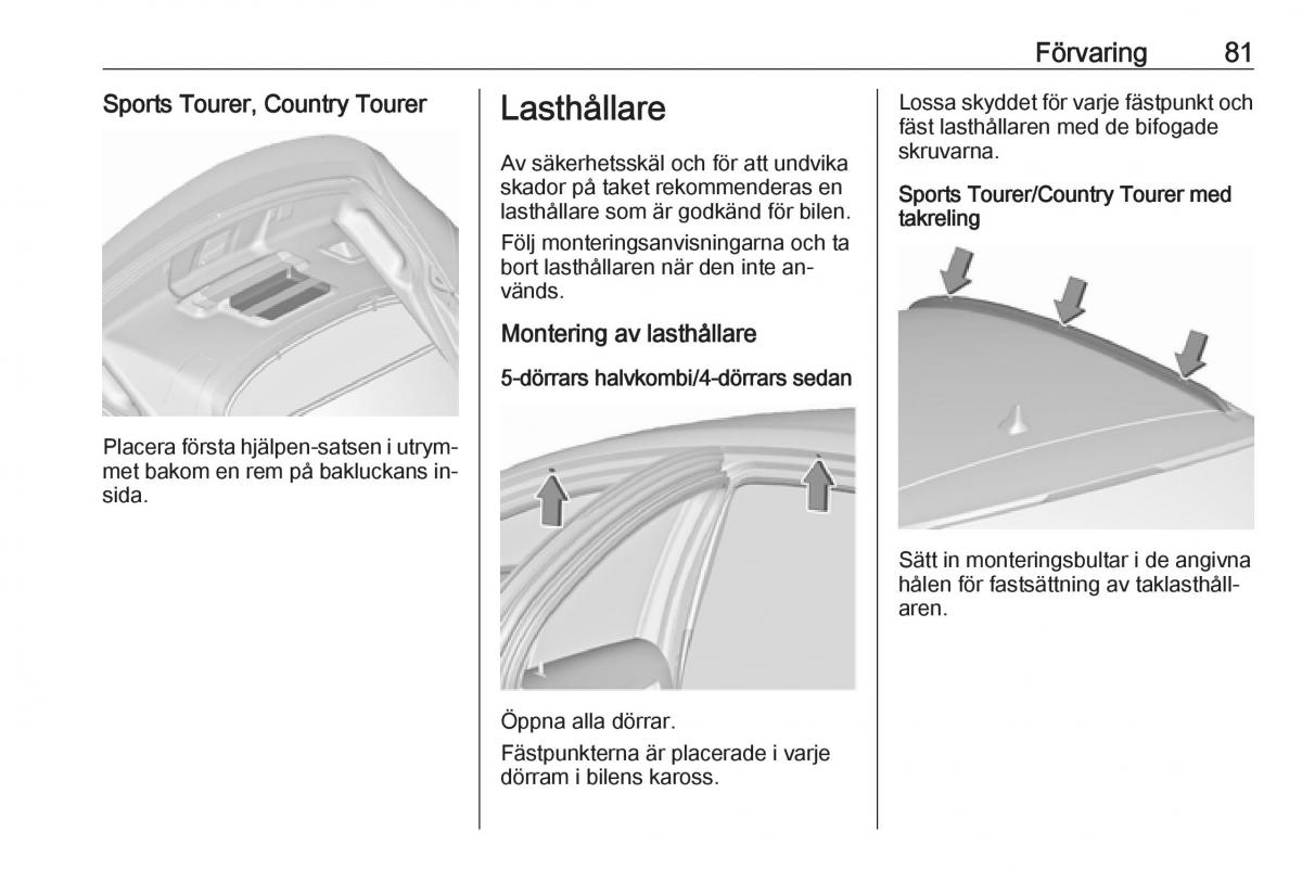 Opel Insignia A instruktionsbok / page 83