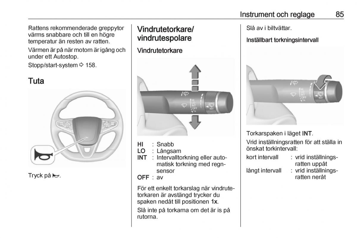 Opel Insignia A instruktionsbok / page 87