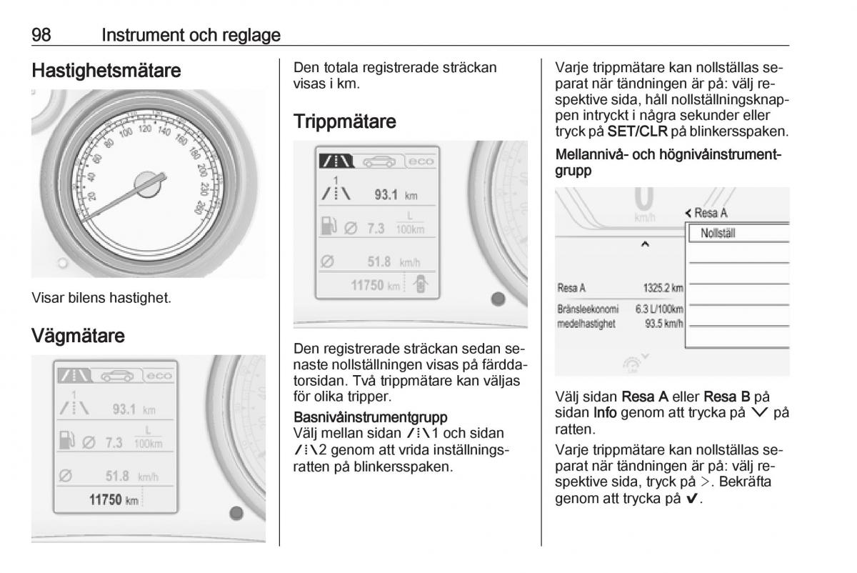 Opel Insignia A instruktionsbok / page 100