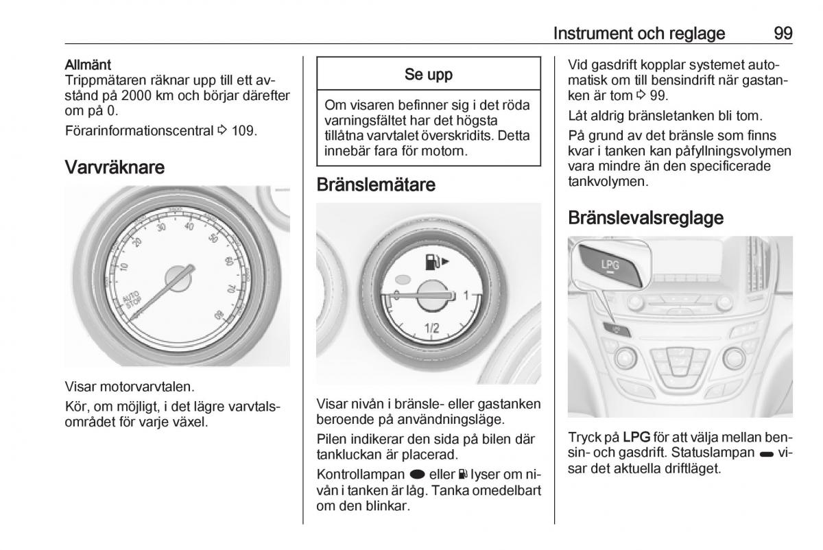 Opel Insignia A instruktionsbok / page 101