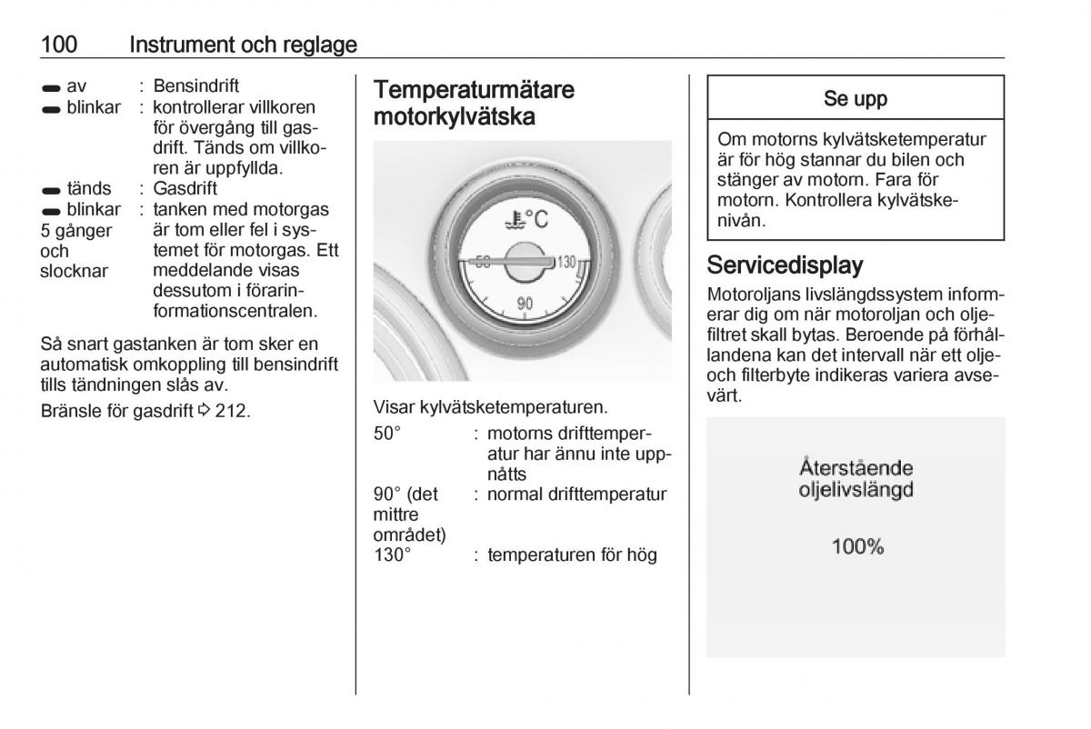 Opel Insignia A instruktionsbok / page 102