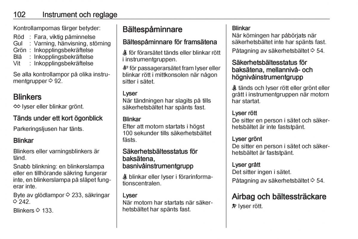 Opel Insignia A instruktionsbok / page 104