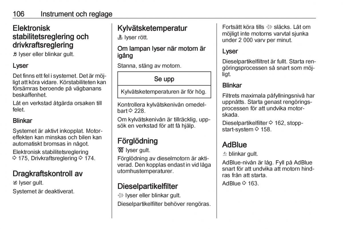 Opel Insignia A instruktionsbok / page 108