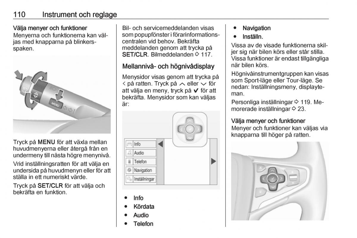 Opel Insignia A instruktionsbok / page 112