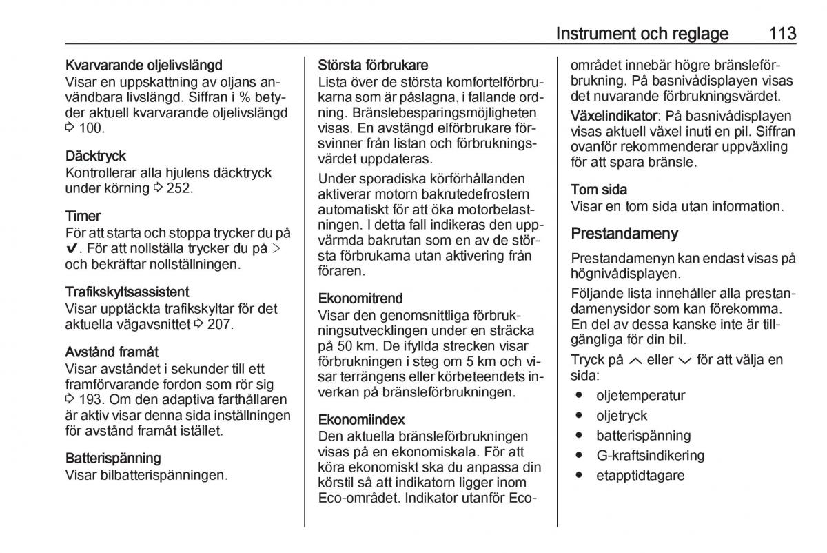 Opel Insignia A instruktionsbok / page 115