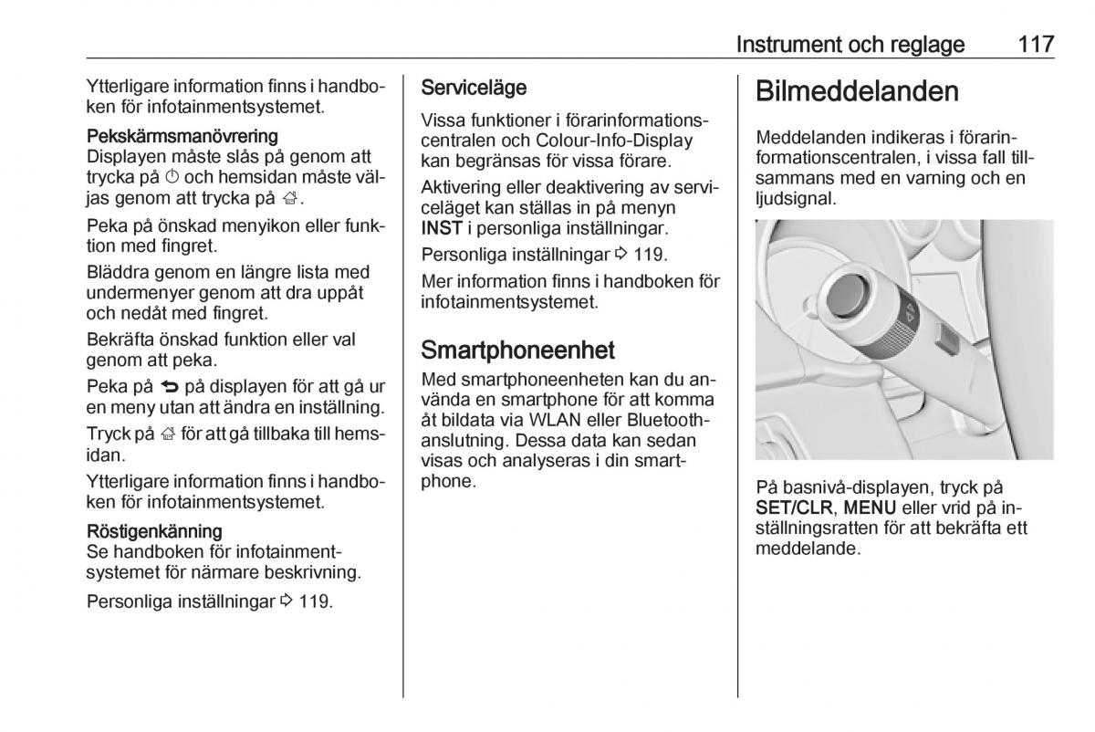 Opel Insignia A instruktionsbok / page 119