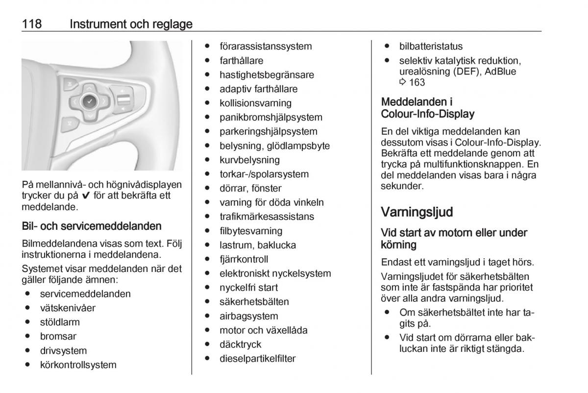 Opel Insignia A instruktionsbok / page 120