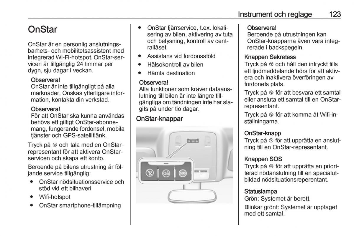 Opel Insignia A instruktionsbok / page 125