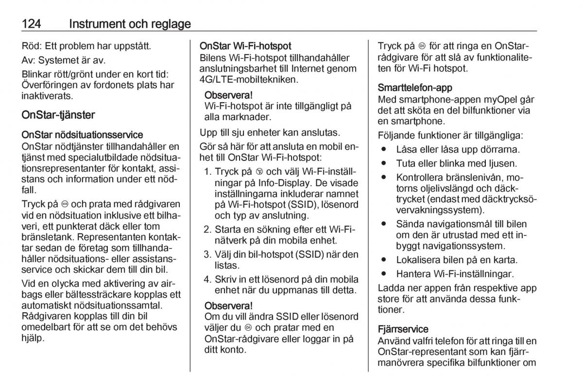 Opel Insignia A instruktionsbok / page 126