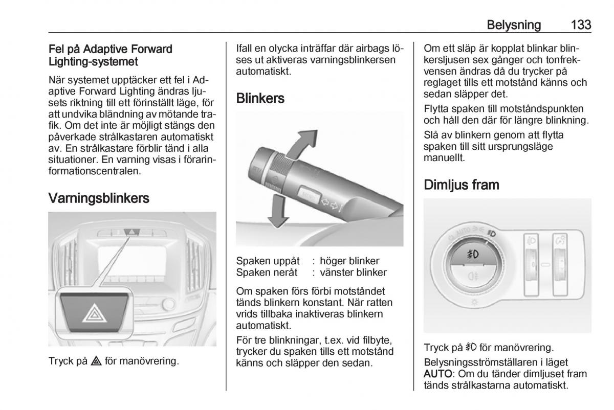 Opel Insignia A instruktionsbok / page 135