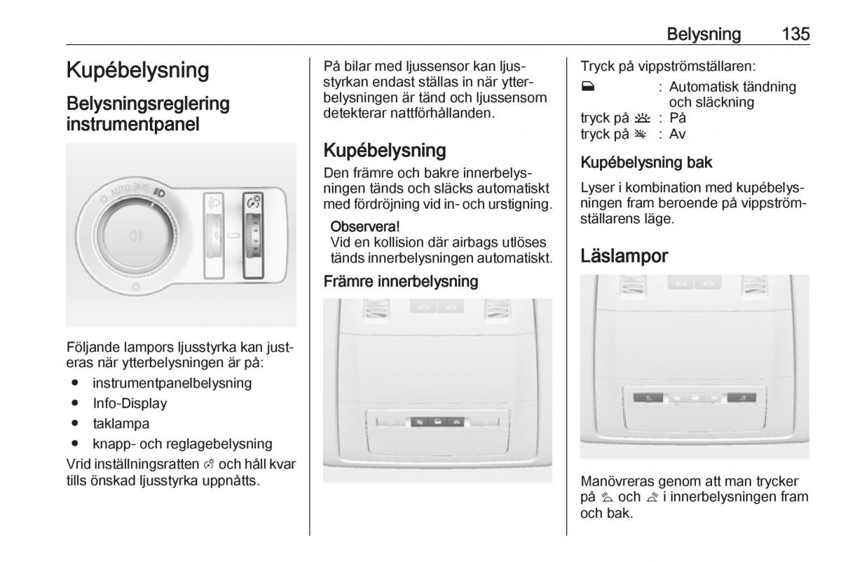 Opel Insignia A instruktionsbok / page 137