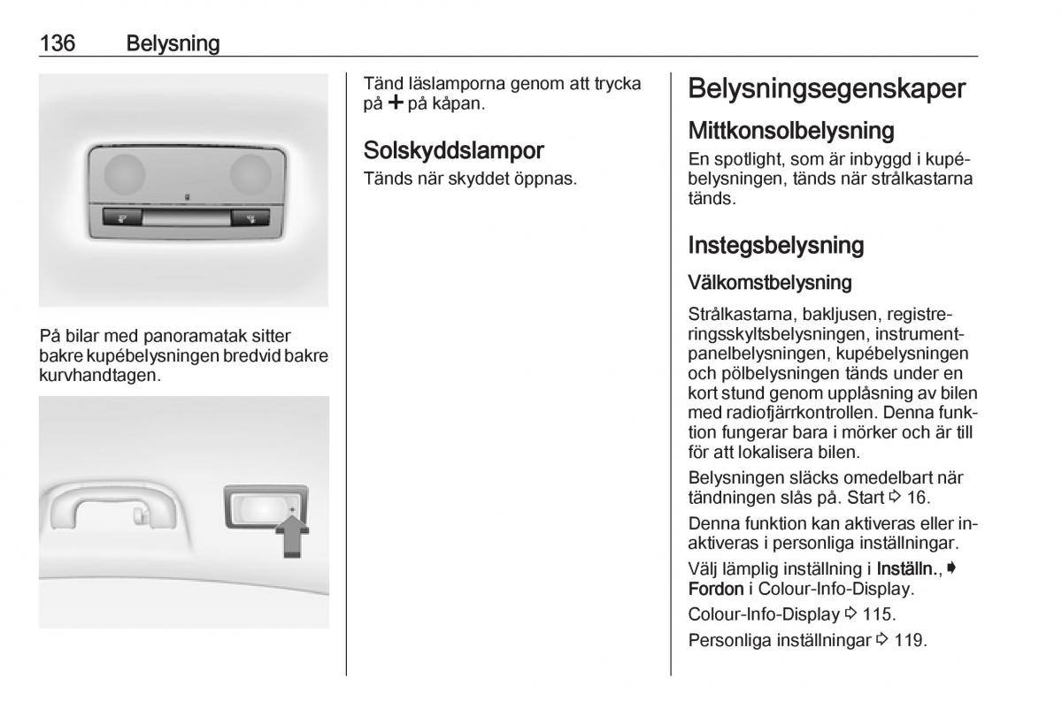 Opel Insignia A instruktionsbok / page 138